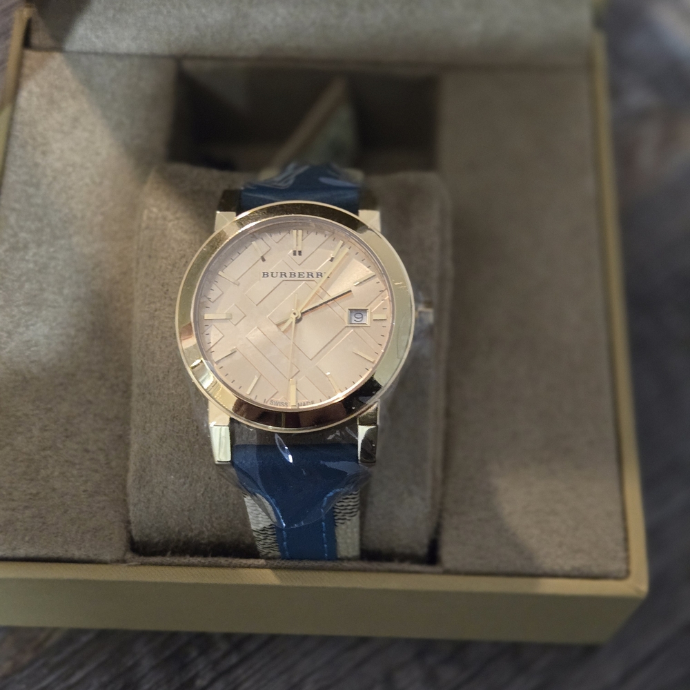 Burberry Gold and Blue Women's Watch